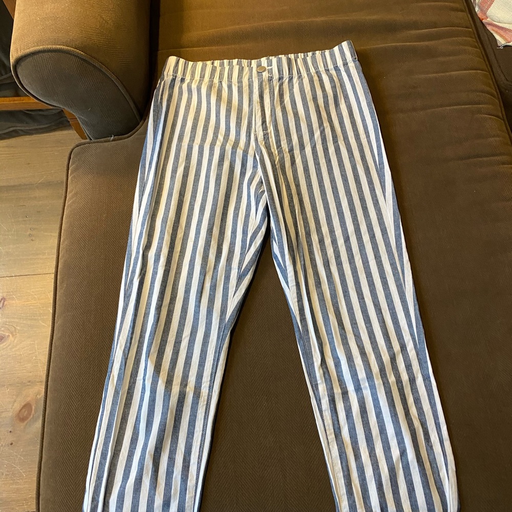 Striped cotton pants